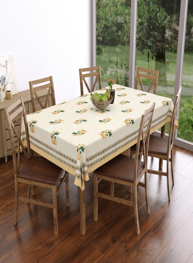 BLOCKS OF INDIA Cotton Hand Block Print Rectangular Table Cloth For 6 Seater Dining Table (60 Inch X 90 Inch) (Color 10) - Image 3